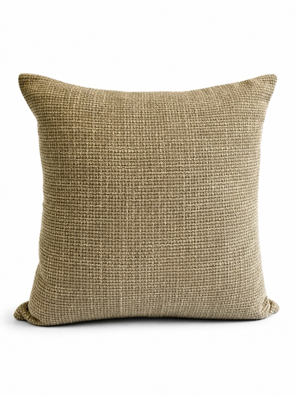 Woven Tan Fabric pillow case 18x18 (NO insert) - Picture 2 of 8